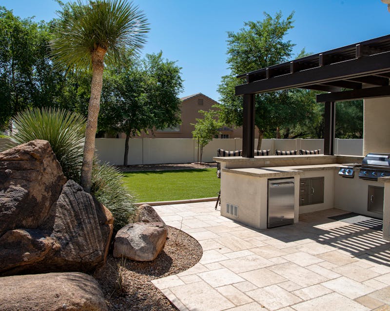 big rocks used for hardscaping and landscaping
