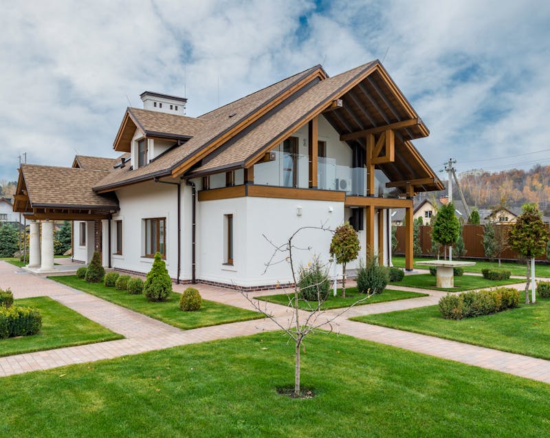 a house with lots of walkways